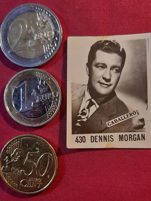 Dennis Morgan Caballero vintage cigarette promotional card