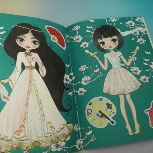 Children's activity book with coloring models and 160 stickers