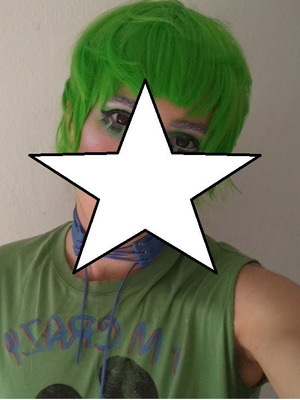 Anime πράσινη cosplay περούκα μεταχειρισμένη