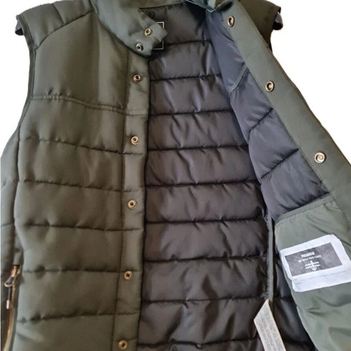 Pull & Bear puffer-style vest, dark green, size L/XL