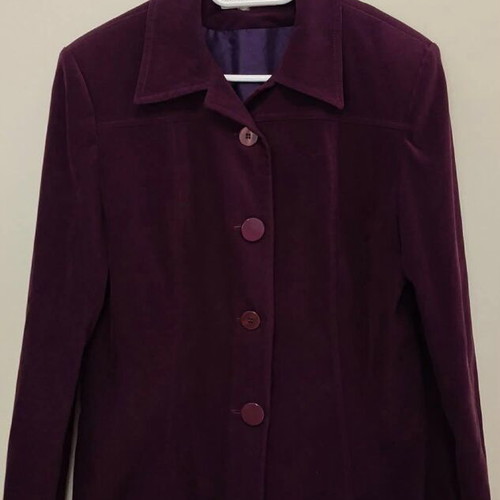 Velvet jacket purple used, size M