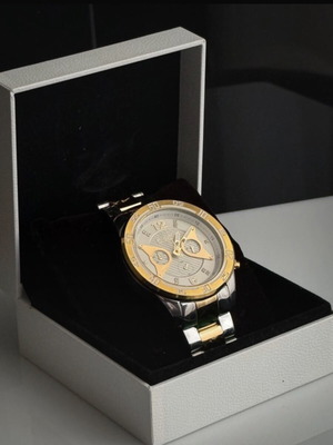 Breeze women's watch with zircon, gold-silver bracelet like new