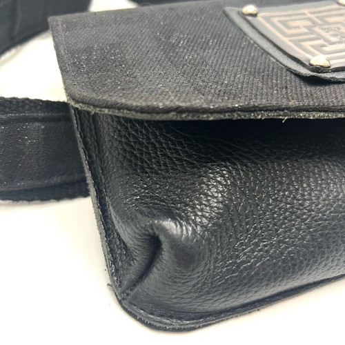 Ames cloth beltbag used, black with minor clasp damage