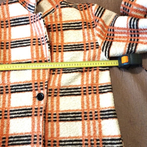Checked women's coat Via Toscana made in Italy like new, multicolor