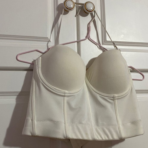 White bustier with cups used