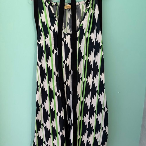 CNC Costume National sleeveless dress with belt like new, geometric print