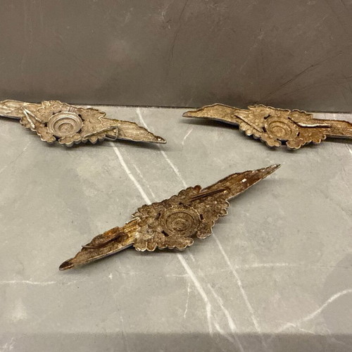 Set of 3 German Luftwaffe Wreath & Cockade Cap Badges WWII
