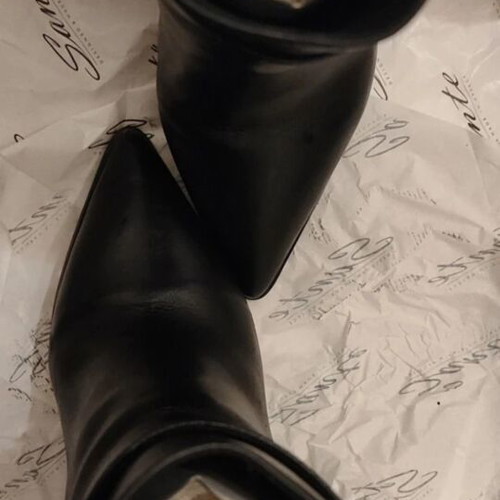 Sante black ankle boots with silver detail new, size 41