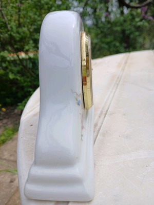 Antique table clock like new, porcelain