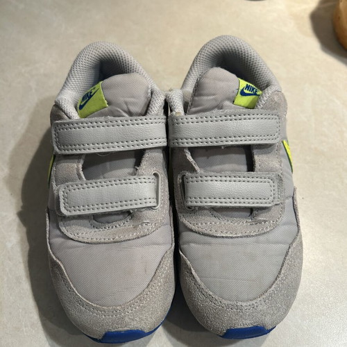 Nike children's athletic shoes size 27 used, gray with yellow details
