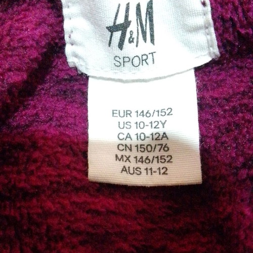 H&M girls cardigan like new, medium size, pink and burgundy