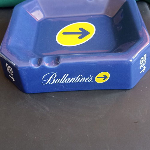 Ballantine's Go Play Vintage Ceramic Ashtray like new