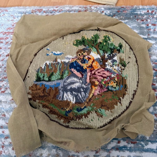 Pillow cover used, approximately 50x50 cm