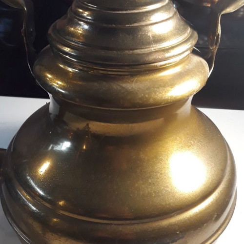 Bronze teapot old used, 33cm height