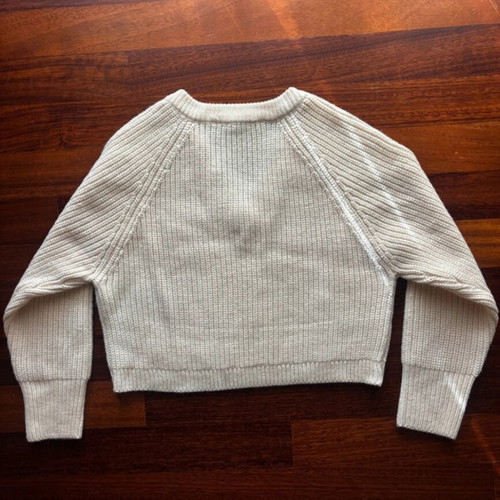 Zara warm thick cropped sweater Small like new, beige