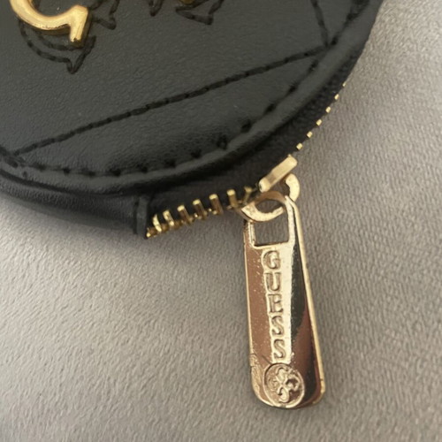 Guess small round coin purse keychain like new