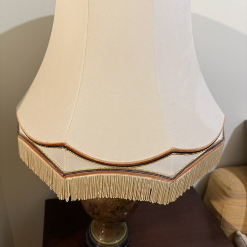 Vintage table lamp with ceramic base and fabric lampshade like new