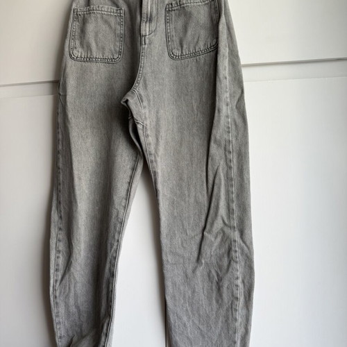ZARA Z1975 high-waisted grey paperbag jeans, size EUR 36