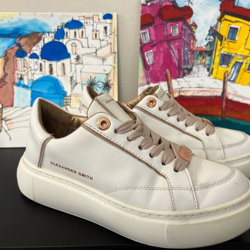Alexander Smith women's leather sneakers used, white, size 36