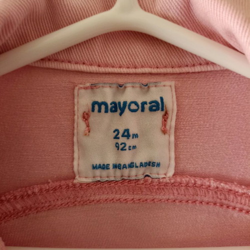 Pink children's denim jacket