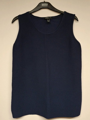 Mango sleeveless shirt blue like new, size S