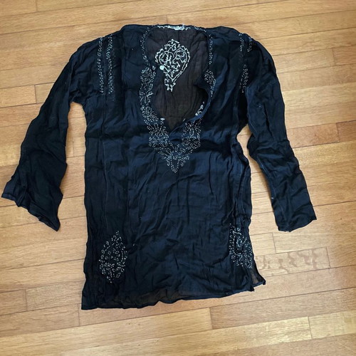 Kaftani S size 9-10 years 100% cotton black new
