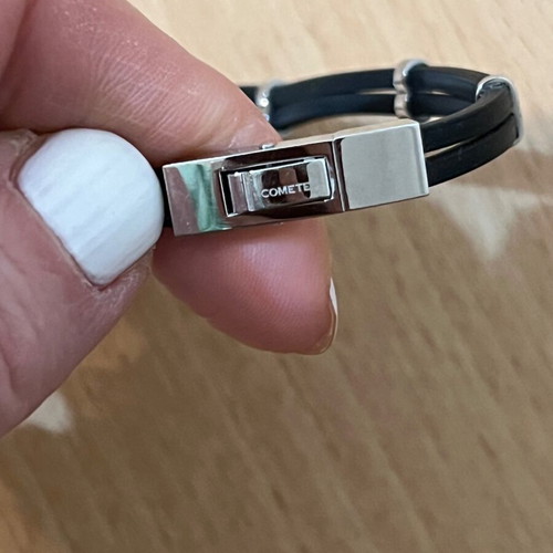 Comete men's bracelet like new, black and silver
