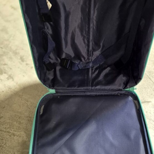 Children's suitcase used with 2 matching bags, blue