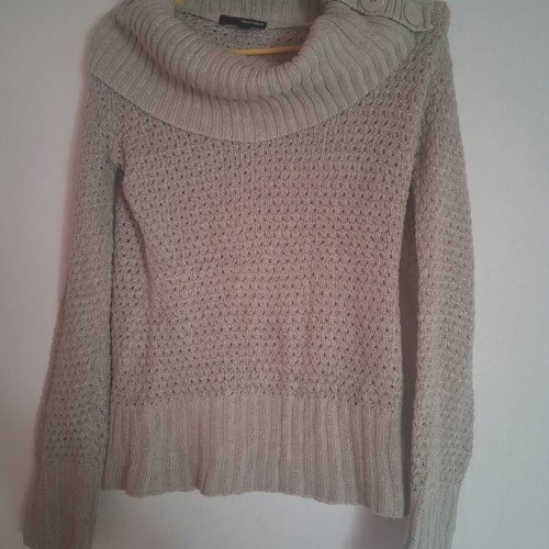 Tally Weijl knitted sweater small beige gold like new