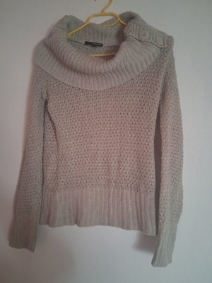 Tally Weijl knitted sweater small beige gold like new