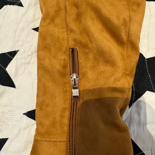High boots over the knee like new, orange, size 39