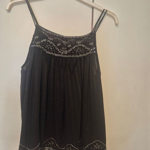 Zara top with beads new, black, size S
