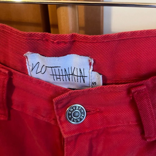 Nothinkin red pants used, size S, high waist