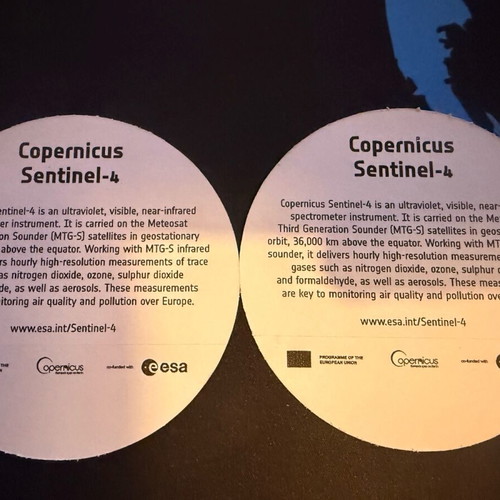 Sentinel-4 ESA collectible stickers new, 2 pieces