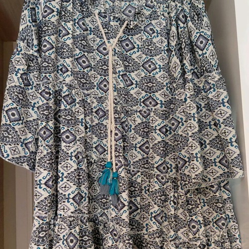 Mini Summer Dress Like New, Size M-L, Blue Colorful