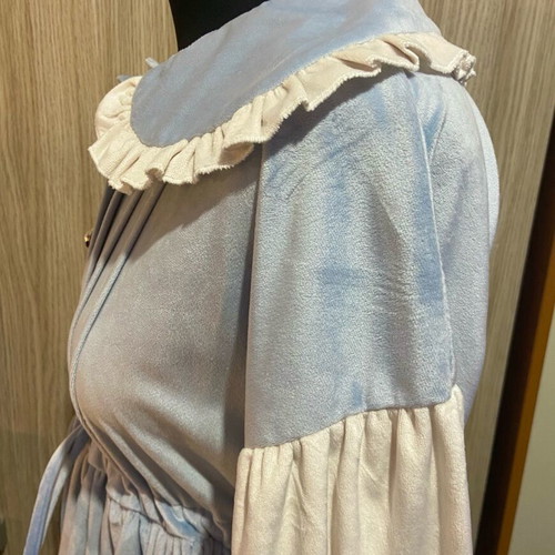Velvet Lolita Dress like new, grayish blue and beige