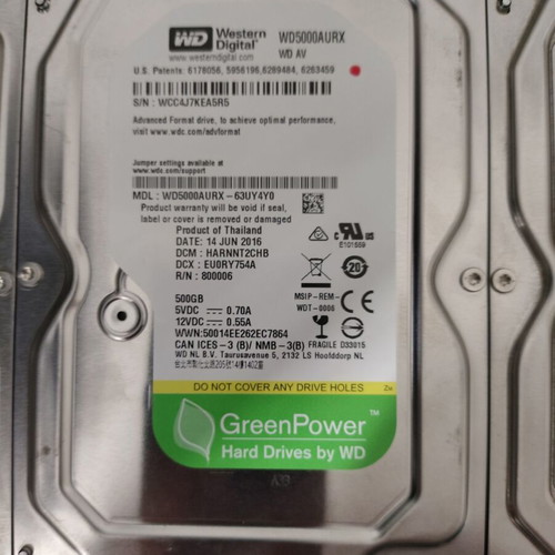 Hard disks 3.5'' used in various capacities