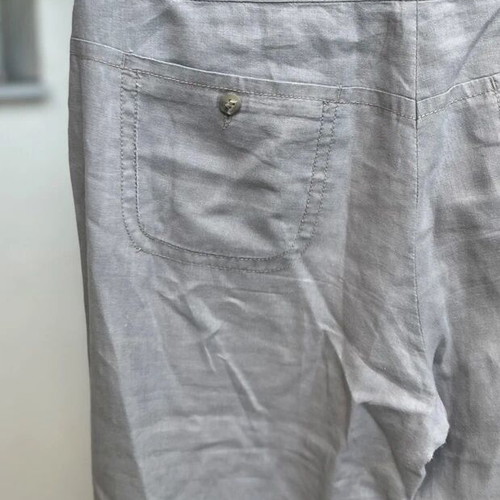 Claudia Sträter linen vintage capri pants, gray, size L