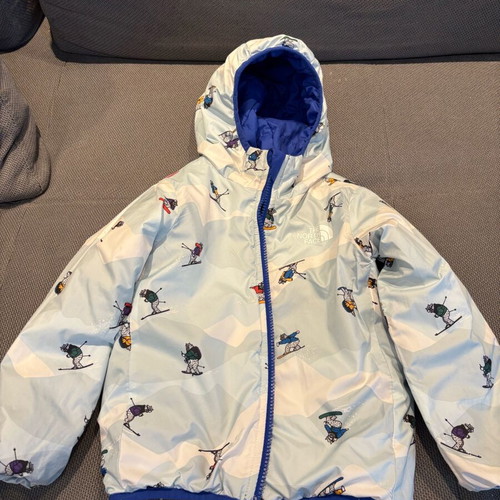 North Face reversible kids jacket size 4T used, blue
