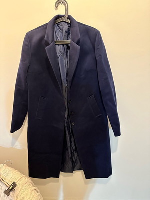 Oversized blue coat like new, size M
