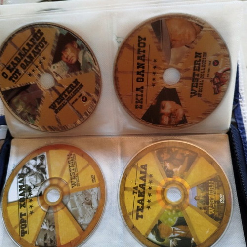 Collection of 72 DVD Western and action movies like new with case