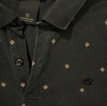 Scotch & Soda Men Polo Shirt Navy Diamond Print Size L like new