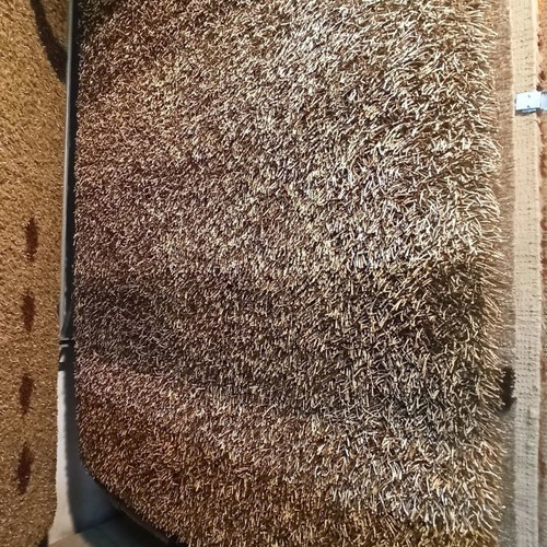 Shaggy handmade rugs from India gold oil beige, new, set of 2