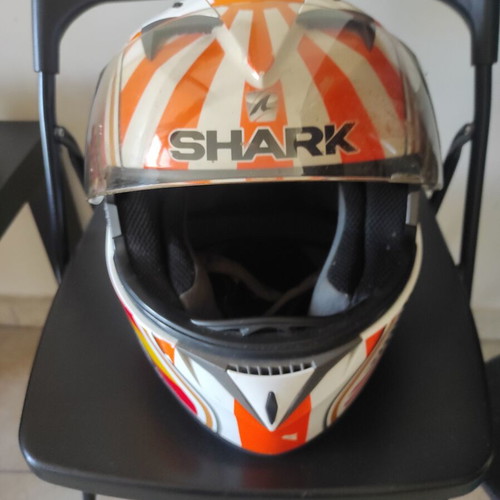 Shark S700 Zarco motorcycle helmet used with design, size Small