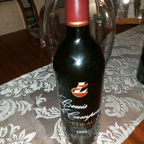 Collectible French wine Bordeaux Louis De Camponac 1986 new
