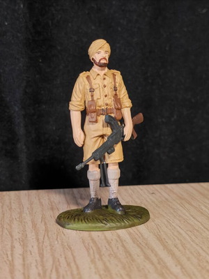 Collectible Indian Soldier Figure Iraq and Syria Campaigns like new