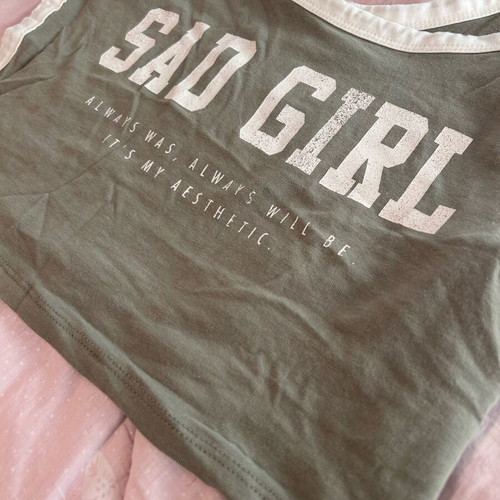 Bershka crop top green like new, size M