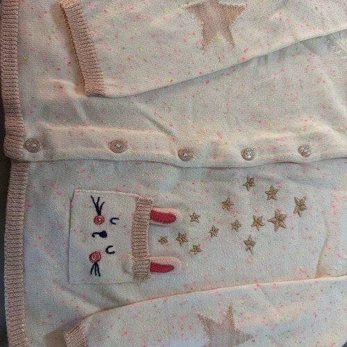 Dpam girls cardigan white like new for ages 3-4