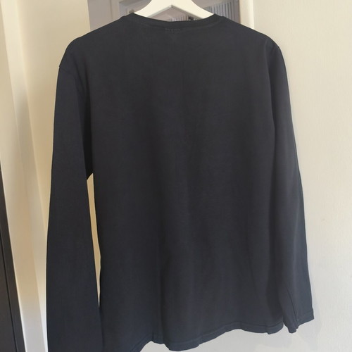 Men's long sleeve elastic black shirt XL