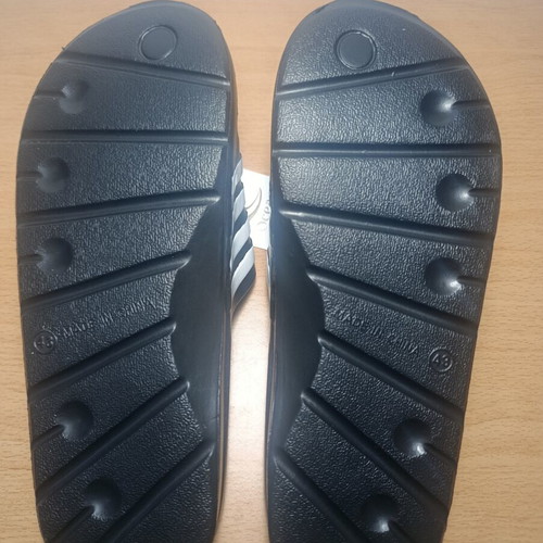 Ocean Addicts slides sandals black with white stripes
